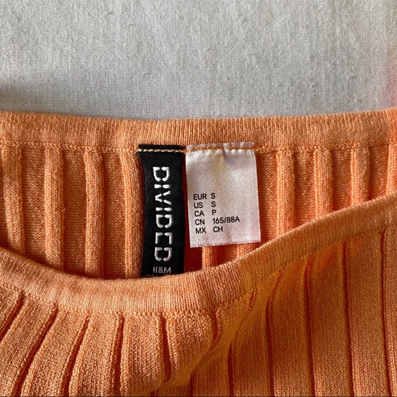 H&M peach/orange knit tank top - Picture 3 of 4